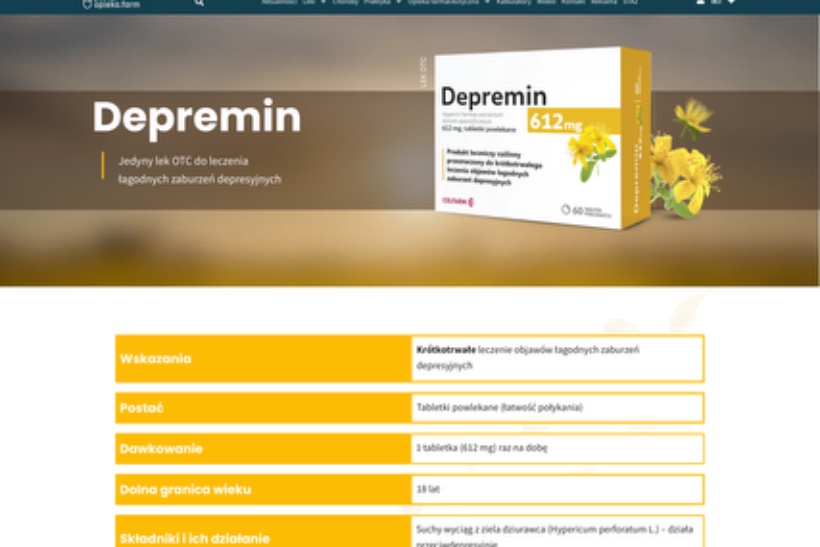 Strefa Produktu Depremin na Portal opieka.farm