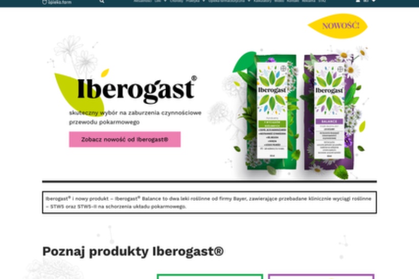 Strefa Produktu Iberogast na Portal opieka.farm
