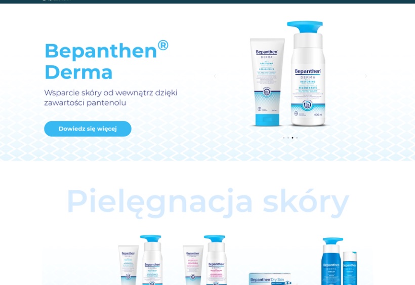 Strefa Produktu Bepanthen Derma na Portalu opieka.farm
