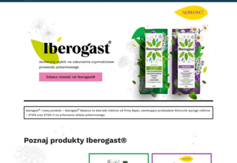 Strefa Produktu Iberogast na Portalu opieka.farm